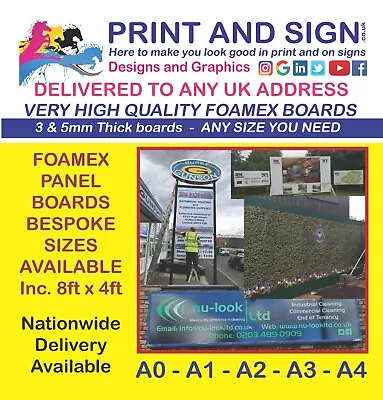 A2 5mm Foamex Or Foam Core Board Printed With Your Design Advertising Wall Art  • £20