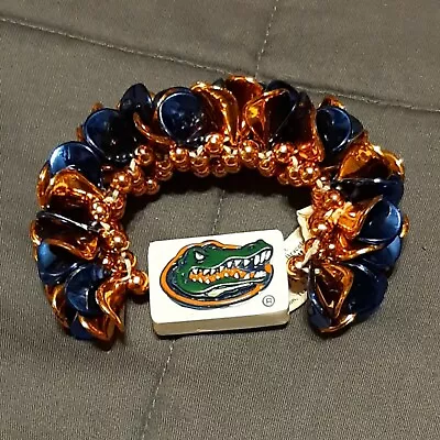 FLORIDA GATORS Spirit Color Football Basketball Sports Beads Bracelet • $11.04