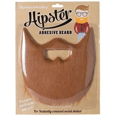 Ginger Hipster Beard Novelty Retro False Fancy Dress Moustache Facial Hair Joke • £5.95