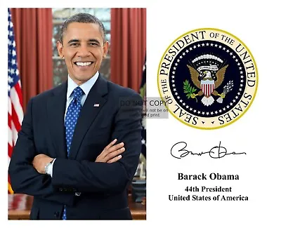 President Barack Obama Presidential Seal Autographed 8x10 Photograph • $8.49