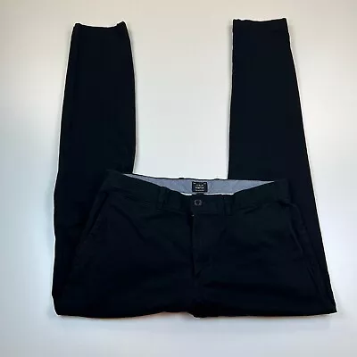 J Crew Chino Pants Mens 32x32 Black 250 Skinny Fit Cotton Stretch Flat Front • $17.99