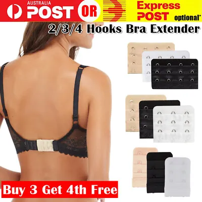 Clip On Bra Extender Extension 2 3 4 Hook Ladies Women Plus Size Maternity Strap • $1.99