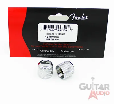 $13.45 • Buy Genuine Fender Original Tele/Telecaster Or Precision Bass Dome Knobs - Chrome