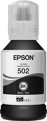 EPSON 502 Ink Bottle Exp 2025 ( 127ml ) Black - Genuine (Sealed) • $13