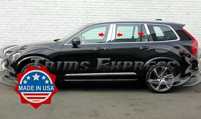 2015-2024 Volvo XC90 6Pc Chrome Pillar Post Stainless Steel Trim Door Cover • $86.99