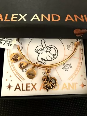 Alex And Ani Monkey Animal Guide Russian Gold Bangle New W/ Tag Card • $32