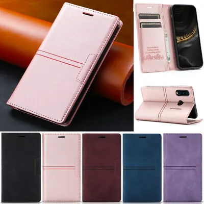 For Huawei Y6 Y7 2019 P40 Lite Matte Wallet Leather Flip Case Cover • $15.39