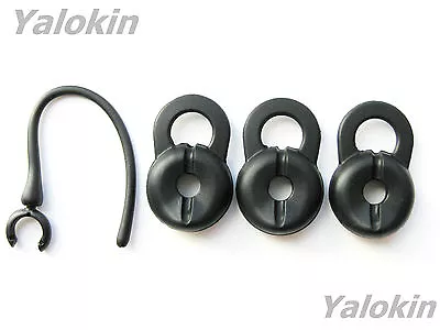 NEW Set - 1 Earhook And 3 Large Black Stay In Ear Eartips For Jawbone ERA • £22.79