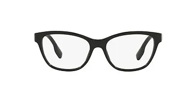 BURBERRY BE2346 3001 Auden Black Demo Lens Cat Eye 53 Mm Women's Eyeglasses • $83.99
