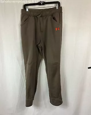 Under Armour (L) Cold Gear Olive Green And Orange Sweat Pants • $14.99