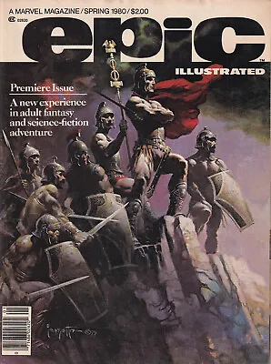 Epic Illustrated #1 Marvel Magazine Frazetta Cover Spring 1980 Silver Surfer • $25