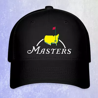 Masters Tournament Logo Black Hat Baseball Cap Size S/M-L/XL • $21.99