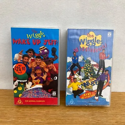 The Wiggles VHS Tapes Wake Up Jeff! & Wiggledance 1996 & 1997 ABC Cassette Tape • $35