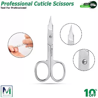 GERMAN Manicure Cuticle Toe Nail Scissors Arrow Point 9CM Stainless Professional • $10.44