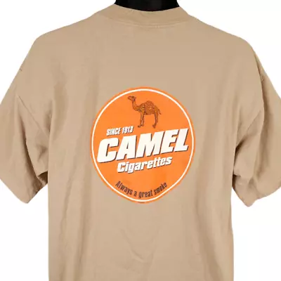 Vintage Camel Cigarettes T Shirt Mens Size XL Beige 90s Promo Made In USA • $29.99