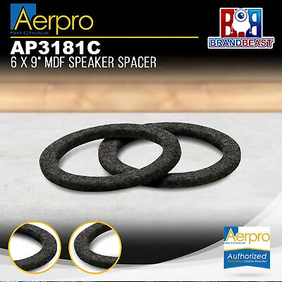 Aerpro AP3181C 6x9  MDF Black Speaker Spacer Carpet • $25.49