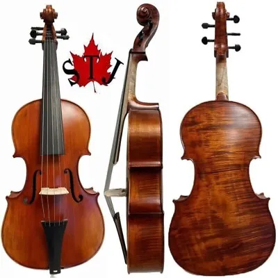 Hand Made 5 String Viola 18 big Resonant SoundFlames Maple Wood Viola #15591 • $899.10