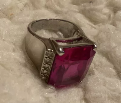 Charles Winston Edition Simulated Pink Sapphire & CZ Diamonds In Sterling Size 8 • $130