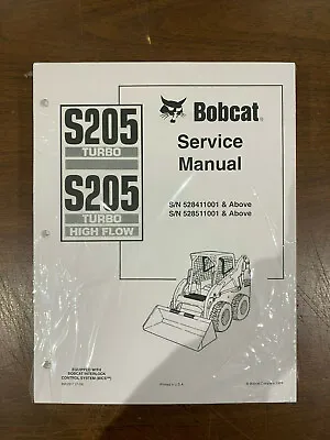 Bobcat S205 Skid Steer Loader Service Manual Shop Repair Book 1 Part # 6902917 • $77.39