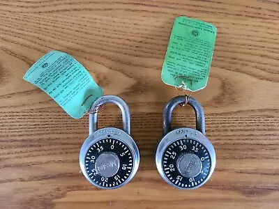 2 Vintage Master Lock Co. Combination Padlocks W/ Original Combo Tag USA • $17.99