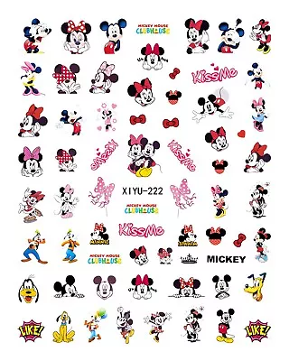 Mickey Mouse Minnie Mouse Kiss Me Cartoon Nail Art Water Decals-XIYU 222 • $1.99