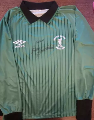 £150 • Buy Bruce Grobbelaar Signed LFC European Cup Final 1984 Retro Goalkeeper Shirt Sale