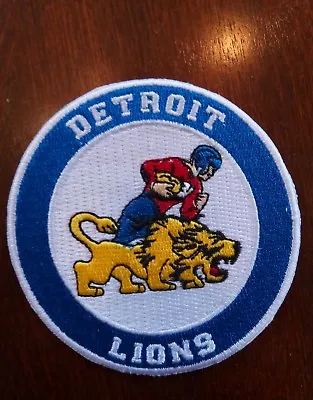 Detroit Lions Vintage Iron -on Embroidered  Patch  3  X 3  NFL A1 GRADE • $6.39