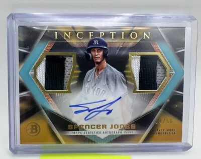 Spencer Jones 2023 Bowman Inception Dual Patch Auto #/50 NY Yankees • $182.40