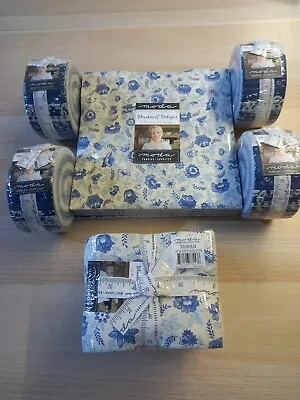 Blueberry Delight Moda AB Bundle 32 Cuts Layer Cake  Jelly Roll 100% Cotton • £46.50