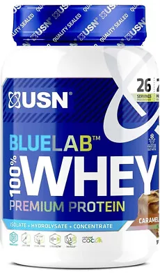 £34.99 • Buy Premium Whey Protein Powder: USN Blue Lab Whey Caramel Chocolate 908g - NEW