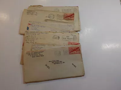 12 WWII Letters Kelly Field Texas Baltimore Maryland Lot World War Two VTG WW2 • $0.01