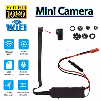 Mini WIFI Wireless 4K Camera Pinhole DIY Screw IP DVR Nanny Cam Motion Detection • $28.49