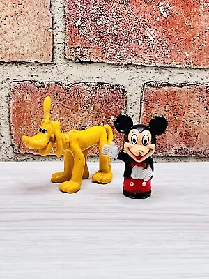 Mickey Mouse Figure Tuxedo Pluto Vintage Club 1970’s Disney Toy Lot • $3.99