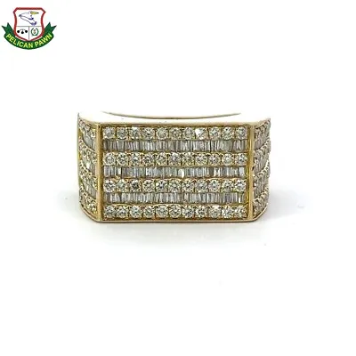 Men's Diamond Cluster Fashion Ring 3.18 CTW 14K Gold (LME) (PSH025279) • $1699.99