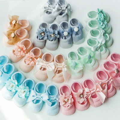 £3.62 • Buy Anti Trainer Socks Cotton Gripper Baby S-M Newborn Non-