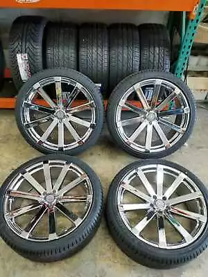 4 Wheels & Tires 22 Inch Velocity VW12 Chrome Rims Dodge Charger Challenger 300 • $9999.99