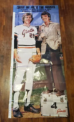 Vintage Giants Poster Grow Up With The Giants Ed Halicki & Barry Tompkins MLB • $59