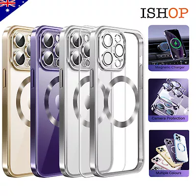 For Apple IPhone 14 13 12 11 Magsafe Clear Slim Shockproof  Magnetic Case Cover • $8.99