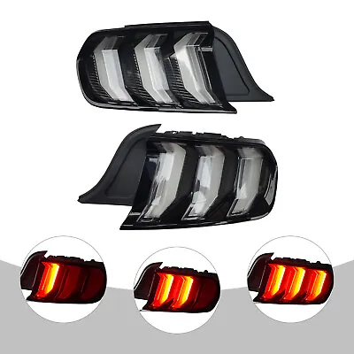 LED Sequential Tail Lights For 2015-2022 Ford Mustang Euro Style Smoke Clear • $277.40