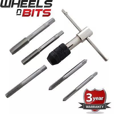 Heavy Duty 6pc Tap Wrench Chuck Set T-Handle Hand Tool Wrench M5 M6 M7 M8 M10 • £5.99