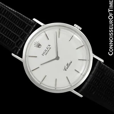 1967 ROLEX CELLINI Vintage Mens 18K White Gold Watch - Mint With Warranty • $3795