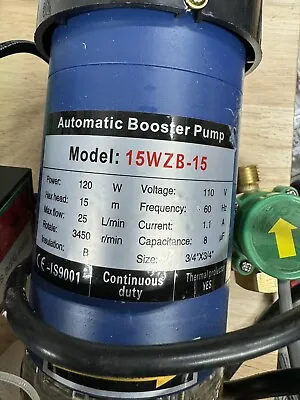 120v House Water Pressure Booster Pump • $50