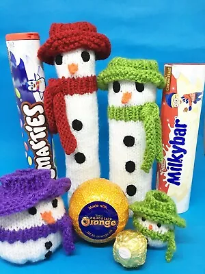 £2.95 • Buy KNITTING PATTERN 304: Christmas Snowman Smartie Bags + Chocolate Orange/F.Rocher