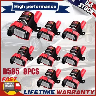 8x D585 Ignition Coil Spark Plug Pack For Chevy Silverado GMC LS1/3 4.8/5.3/6.0L • $89.95