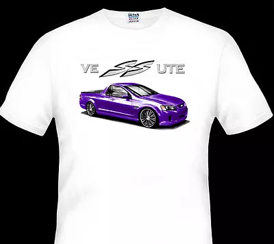 Holden  Ve Hsv  Ss  Ssv  Ute Quality White Tshirt  (8 Car Colours)  Big  Fit  • $36