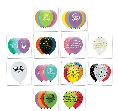 6xKids Birthday Party Helium Latex Balloon Gaming/dino/unicorn/building Blocks • £1.99