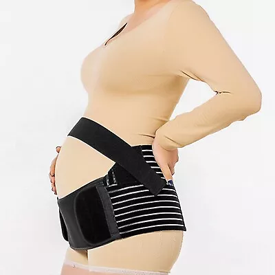 Pregnancy Back Support Maternity Belt Lumbar Waist Band Belly Bump Brace Strap • £5.69