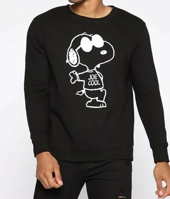 Peanuts Snoopy Cool Joe Black Sweatshirt New • $29.99