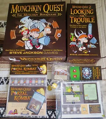 Munchkin Quest With Looking For Trouble Portal Kombat And Promos. Used Unplayed • $149