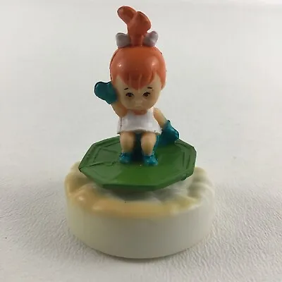 The Flintstones Pebbles Winter Sledding Figure Vintage 1990 Hanna Barbera Toy • $24.95